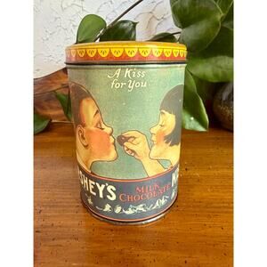 Vintage 1980 Hershey’s Kisses Hometown Series Canister #1 Advertising Tin